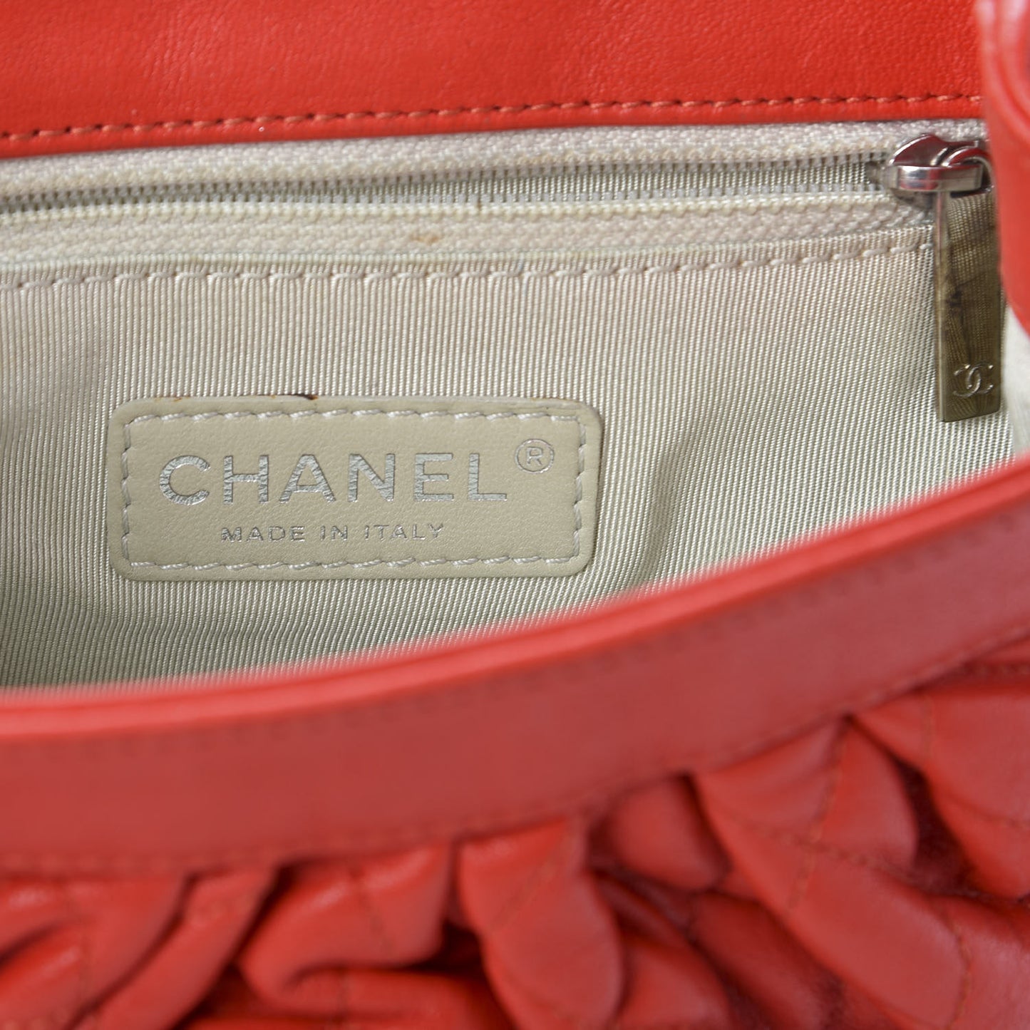 Washed Lambskin Mini Chain Around Messenger Red