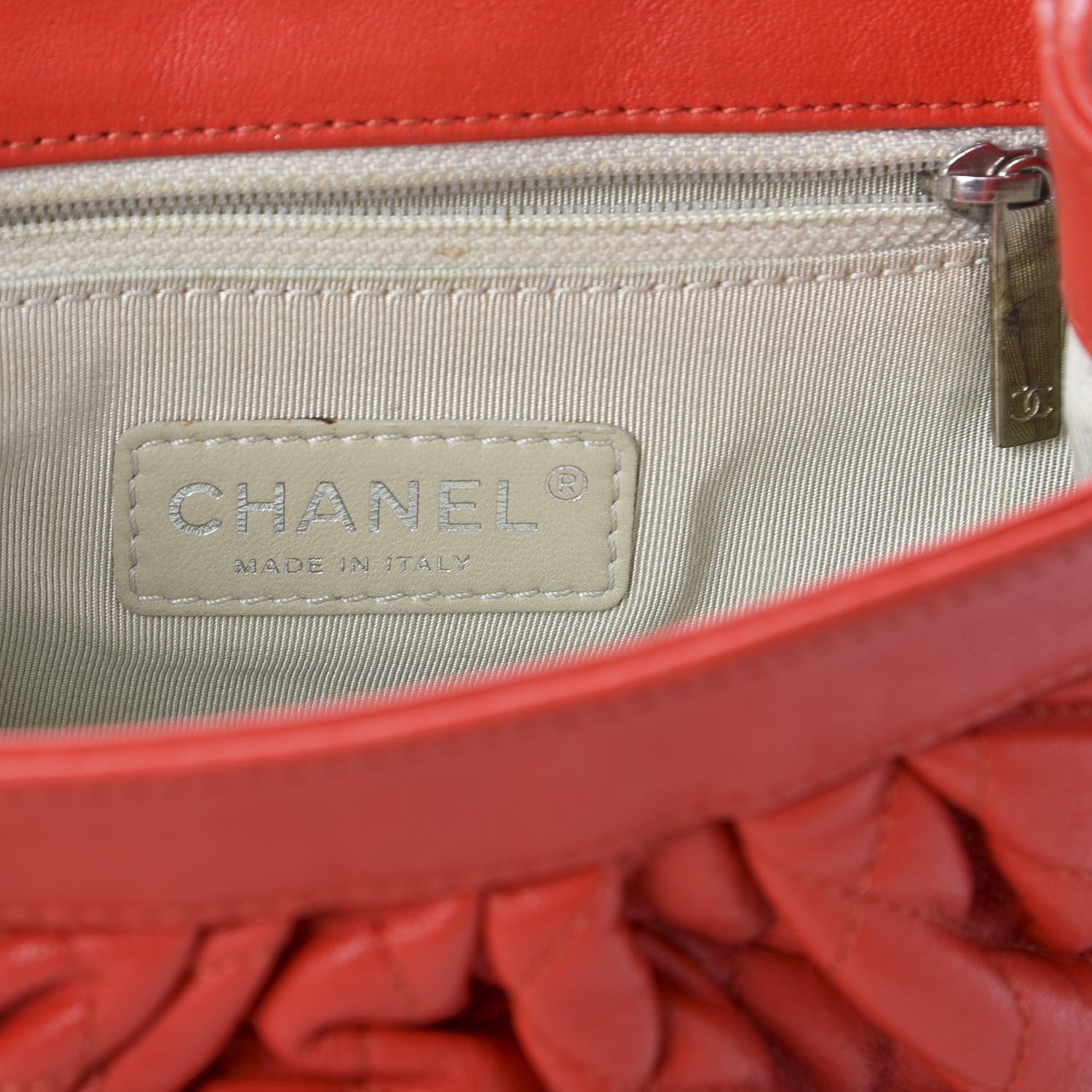 Chanel Washed Lambskin Mini Chain Around Messenger Red 7 of 10