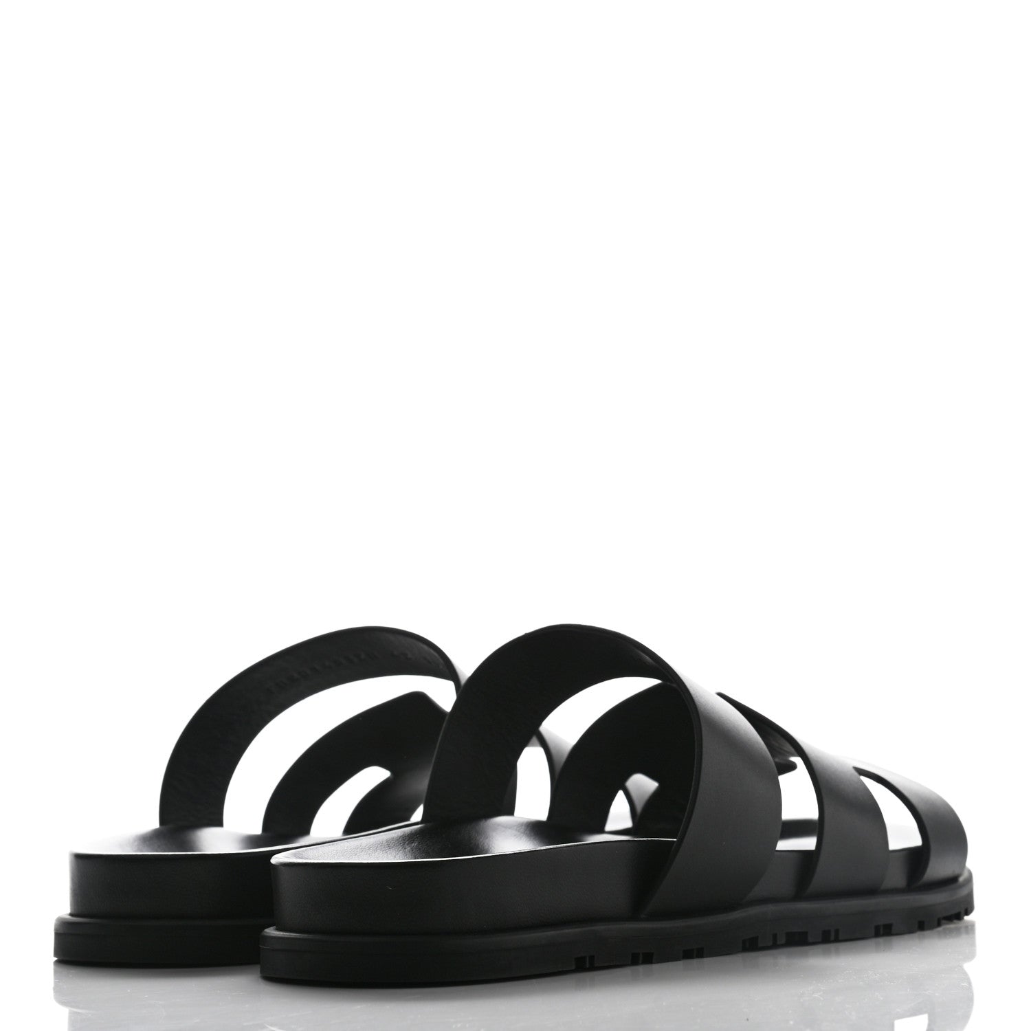 Hermes Calfskin Mens Ankara Sandals 42 Black 4 of 8