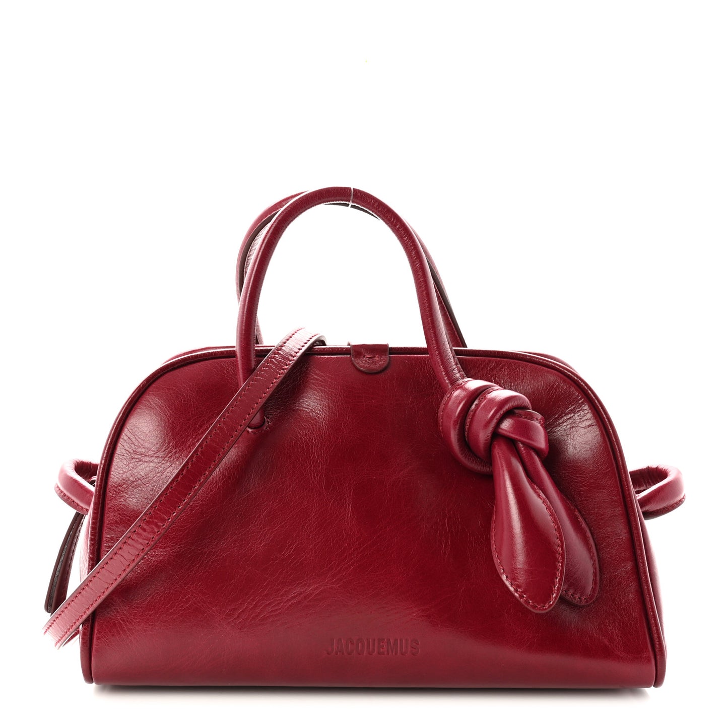 Shiny Calfskin Small Turismo Bag Burgundy