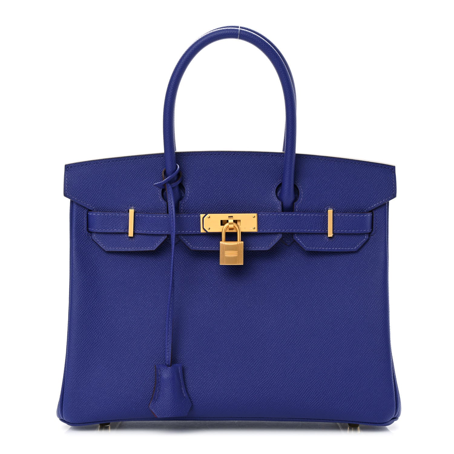 Hermes Epsom Horseshoe Birkin 30 Bleu Electrique Rose Pourpre 1 of 14