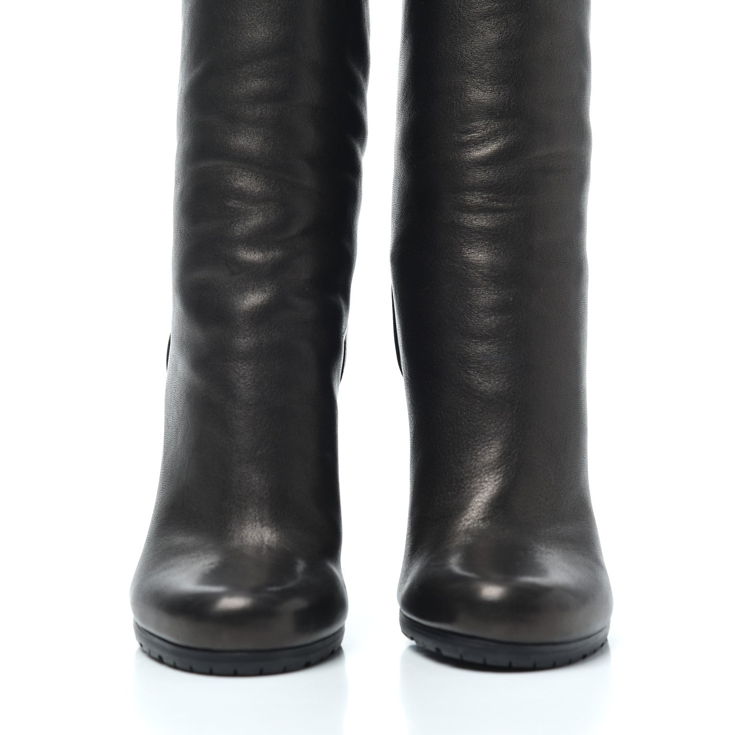 Saint Laurent Calfskin Jinny 105 Thigh High Boots 35 Black 3 of 23