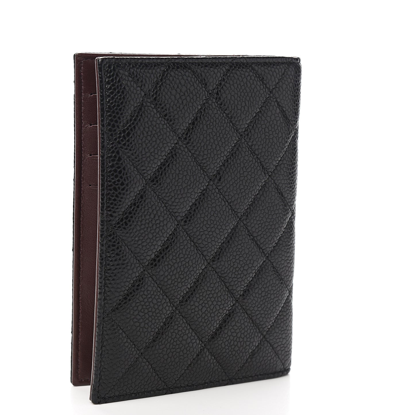 Caviar Quilted Passport Holder Black