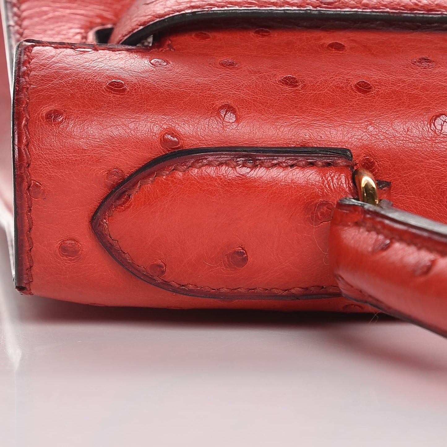 Ostrich Kelly Sellier 28 Rouge Vif