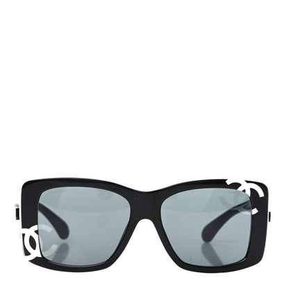 Chanel Acetate CC Logo Square Sunglasses 71472 Black 2 of 8