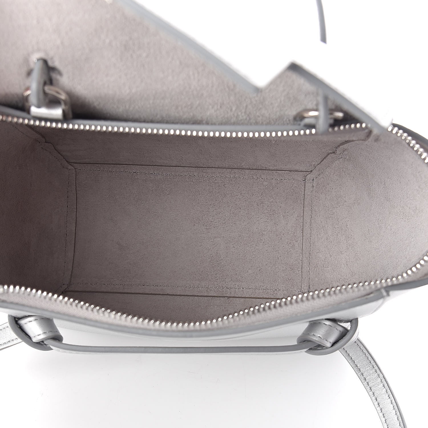Celine Laminated Calfskin Nano Belt Bag Silver 5 of 9