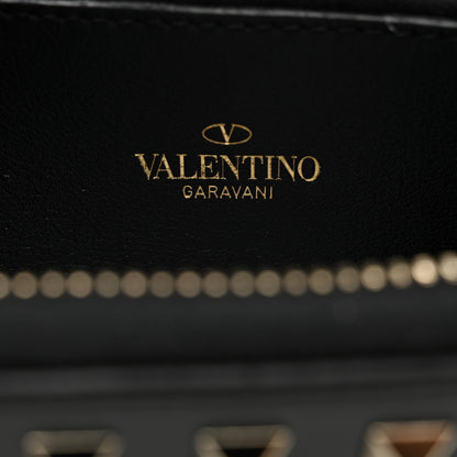 Valentino Garavani Vitello Rockstud Zip Around Wallet Black 4 of 7