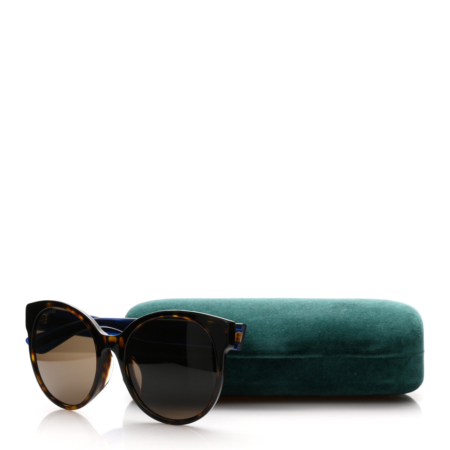 Gucci Round Eye GG Web Glitter GG0035SA Sunglasses Blue 8 of 8