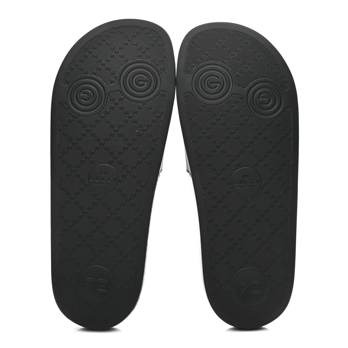 Rubber Womens Logo Slide Sandals 38 Black