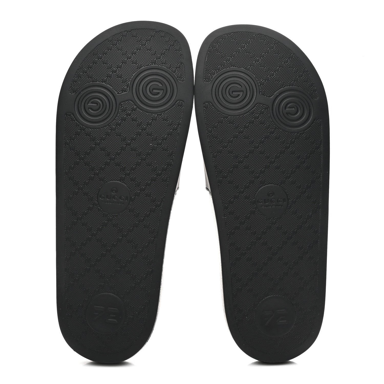Gucci Rubber Womens Logo Slide Sandals 38 Black 6 of 10