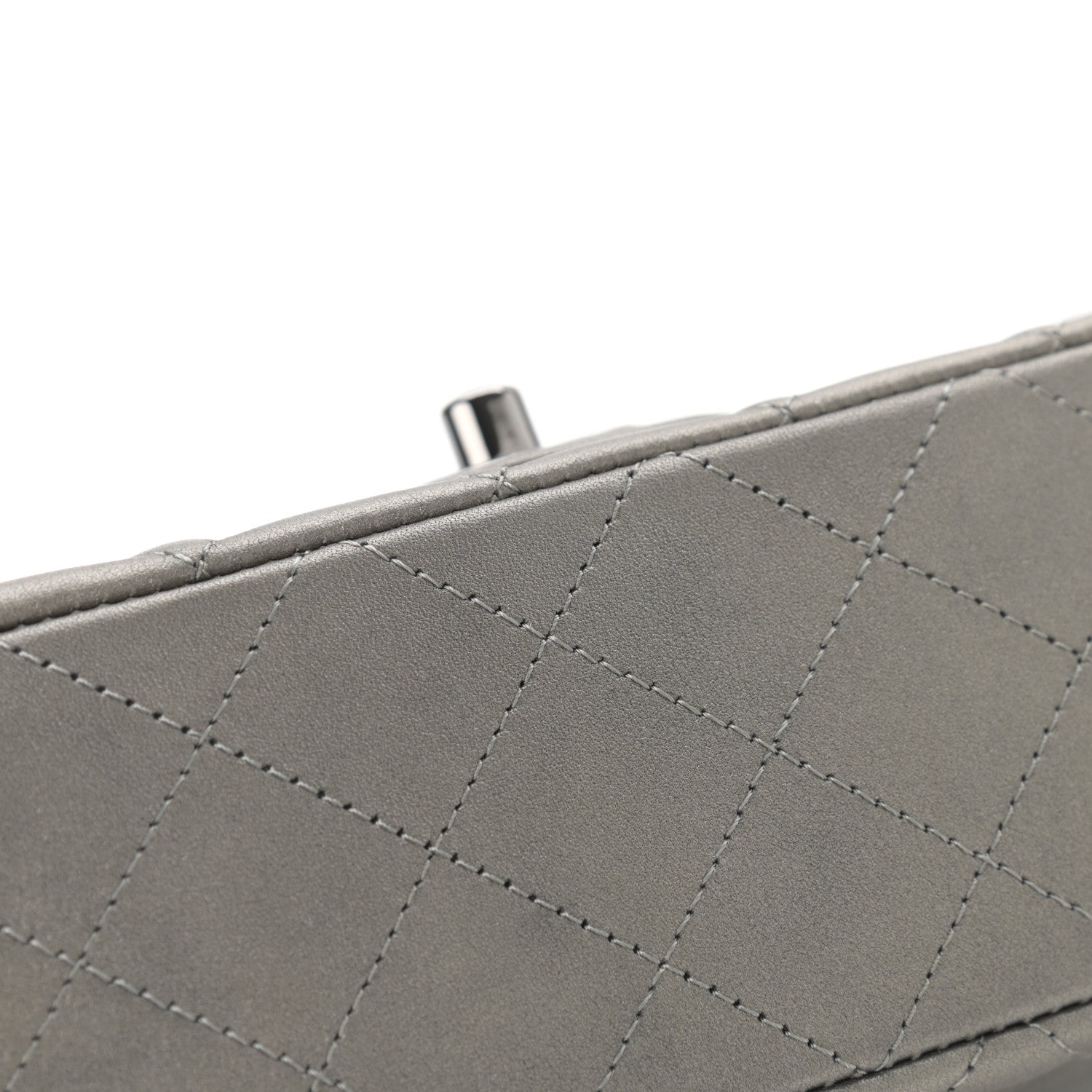 Chanel Metallic Calfskin Quilted Mini Rectangular Flap Ruthenium 11 of 12
