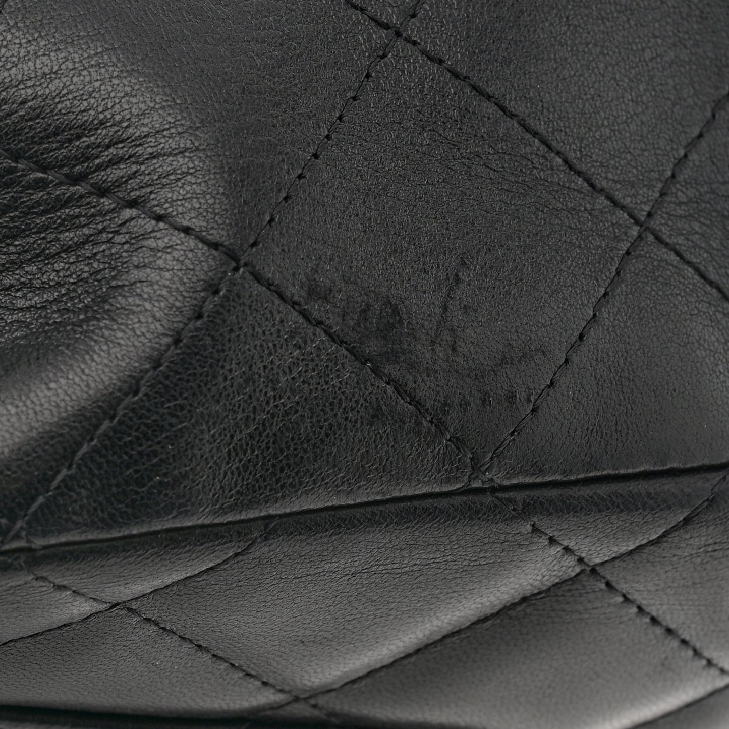 Lambskin Quilted Jumbo Single Flap Black