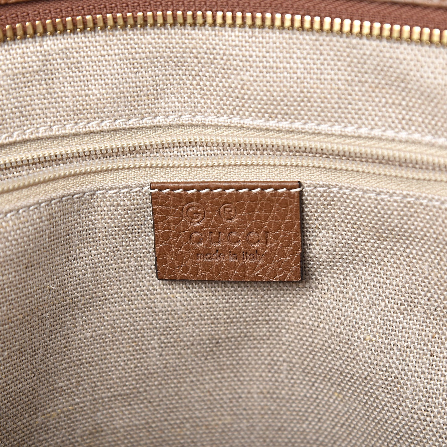 Monogram Medium Bree Zippered Tote Beige Tabacco