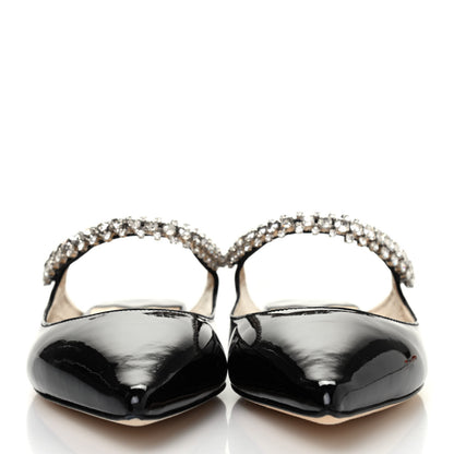Jimmy Choo Patent Calfskin Bing Flats 38.5 Black 2 of 9