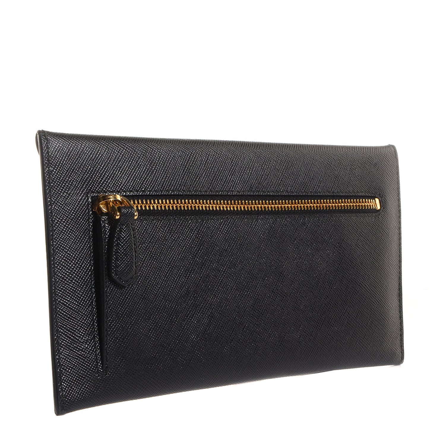 Saffiano Metal Envelope Wallet Black