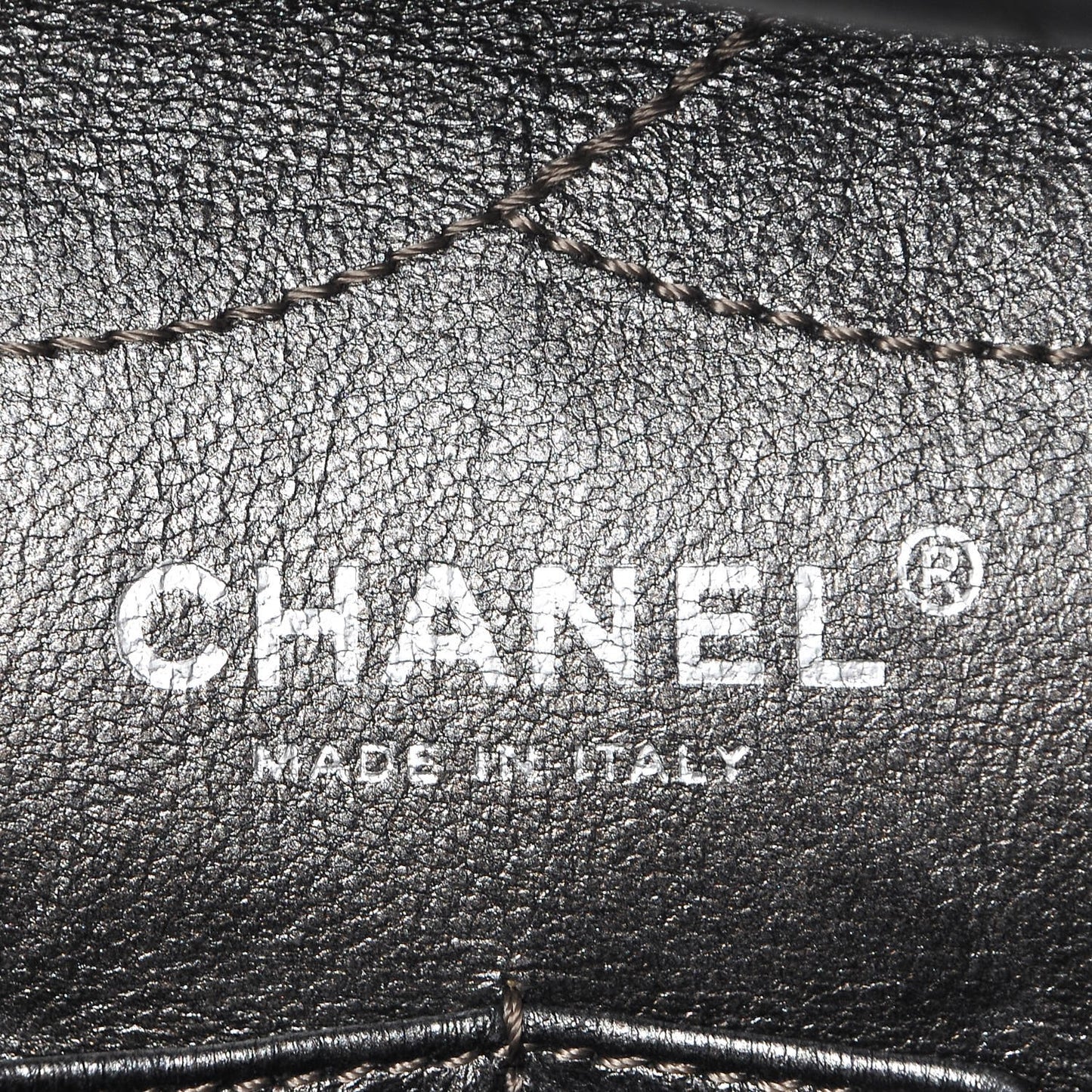 Metallic Aged Calfskin Quilted 2.55 Reissue 228 Flap Dark Silver