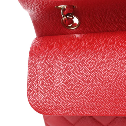Chanel Caviar Quilted Medium Double Flap Red 11 of 12