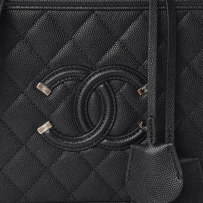 Chanel Caviar Quilted Medium CC Filigree Vanity Case Black 8 of 10