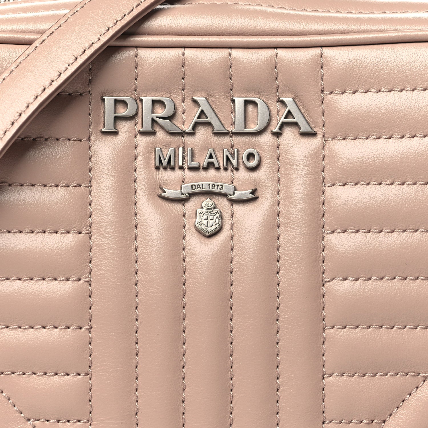 Prada Soft Calfskin Diagramme Camera Bag Cipria 7 of 9