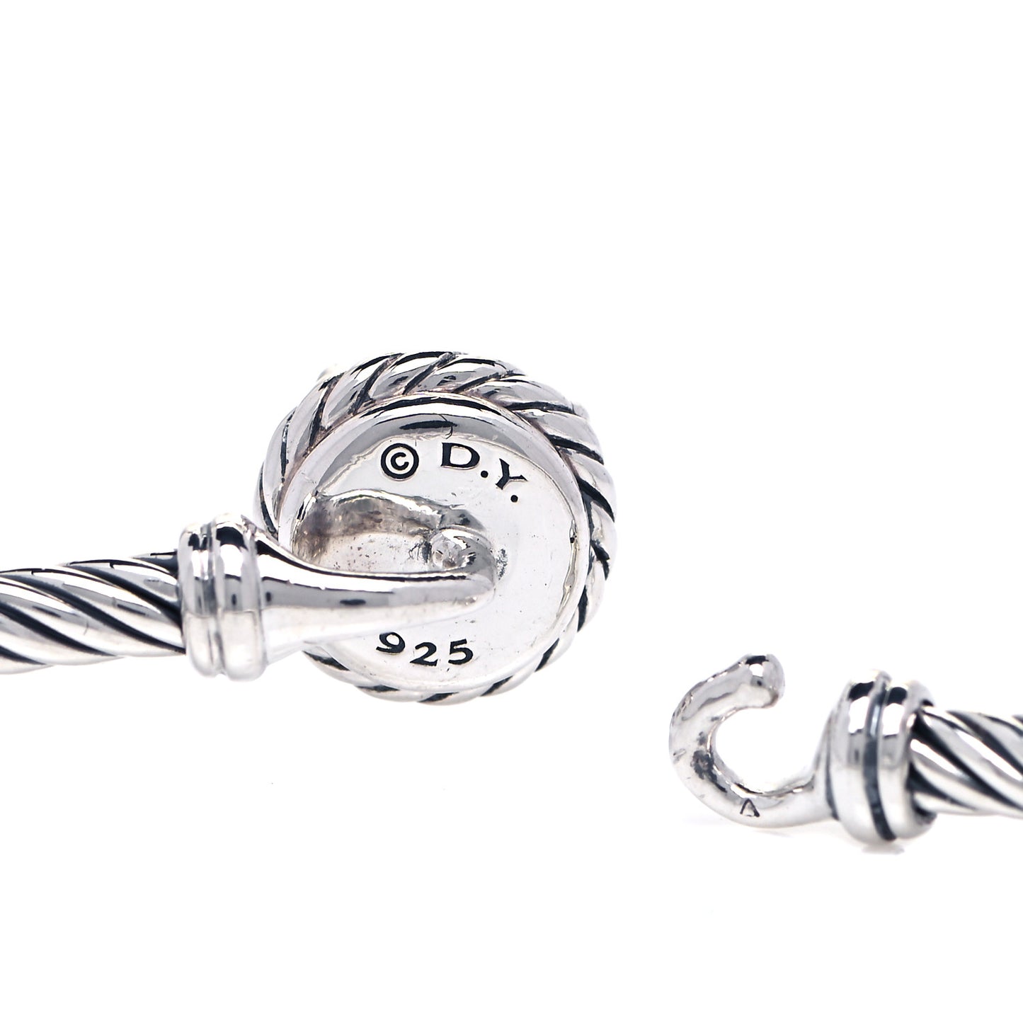 Sterling Silver Black Orchid 3mm Chatelaine Bracelet