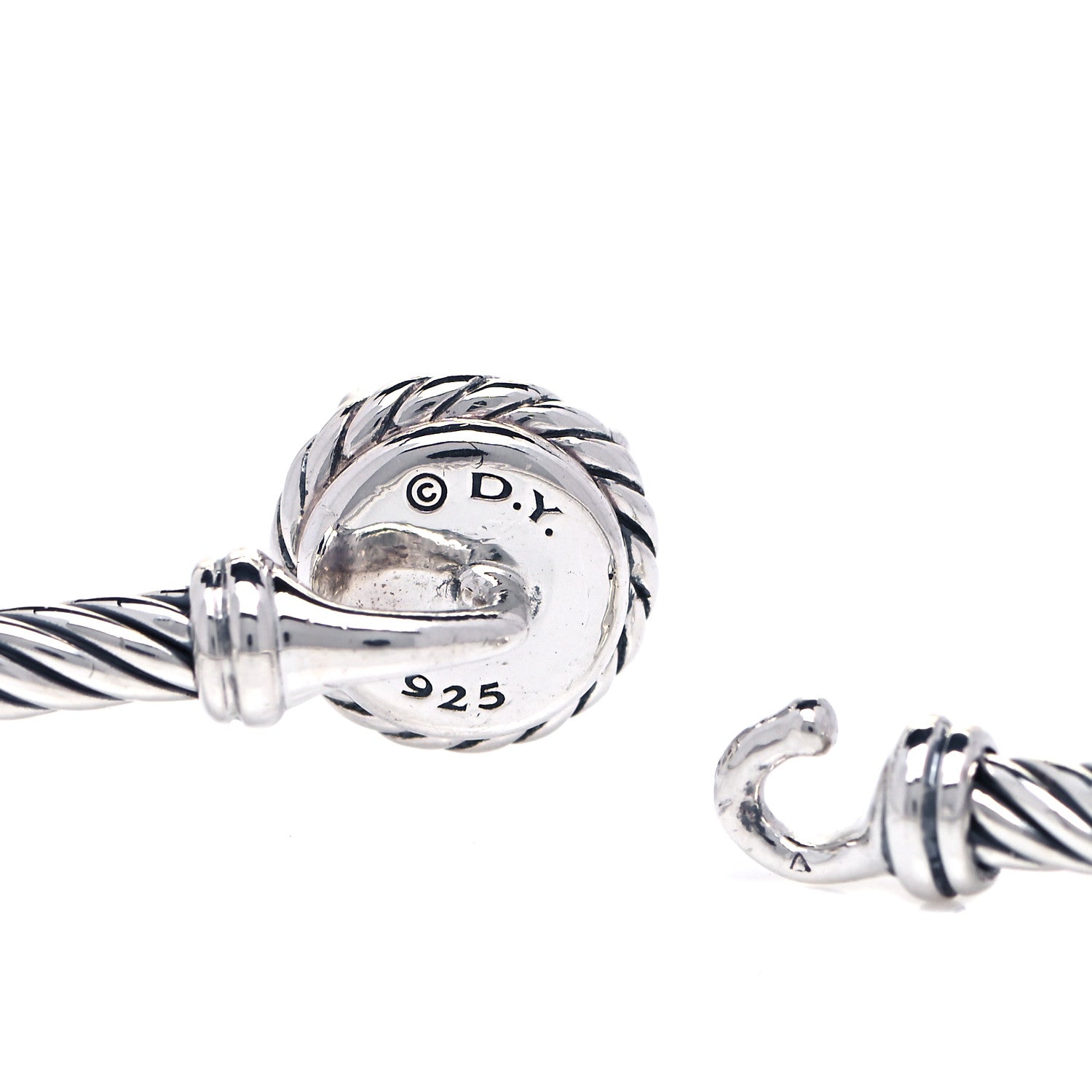 David Yurman Sterling Silver Black Orchid 3mm Chatelaine Bracelet 5 of 5