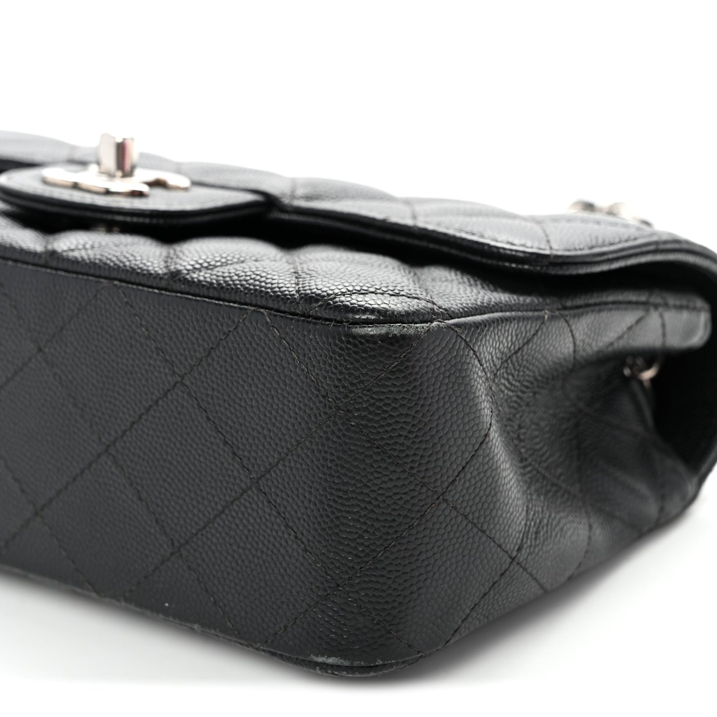 Caviar Quilted Mini Rectangular Flap Black