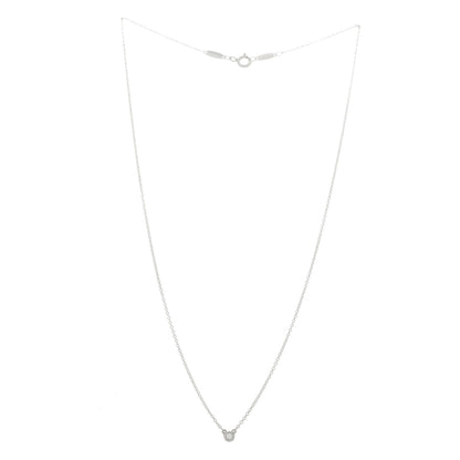 Tiffany Sterling Silver Diamond .03ct Elsa Peretti Diamonds by the Yard Pendant Necklace 3 of 5
