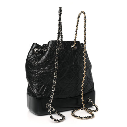 Chanel Aged Calfskin Quilted Small Gabrielle Backpack Black 3 of 10
