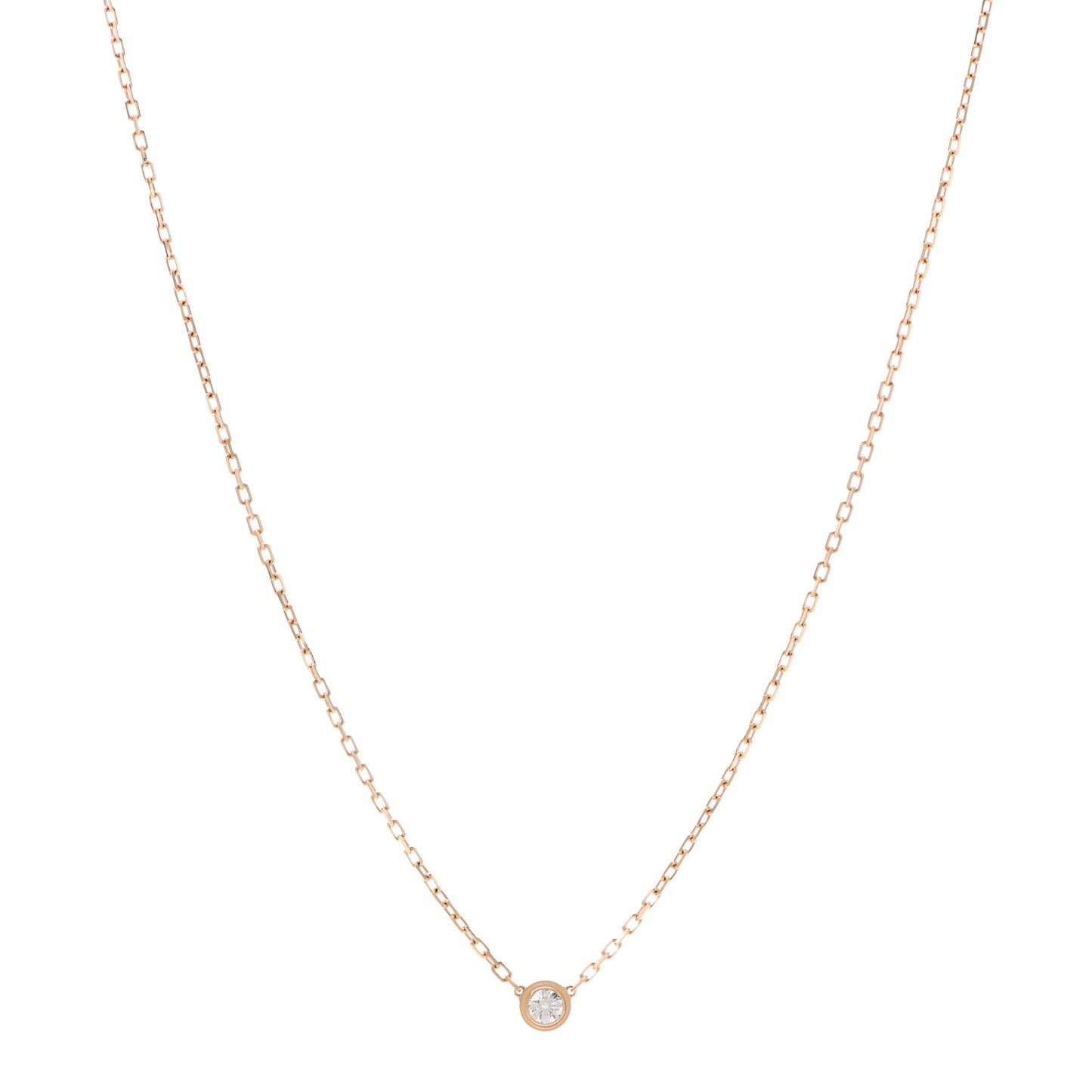 18K Pink Gold Diamond SM D'Amour Pendant Necklace