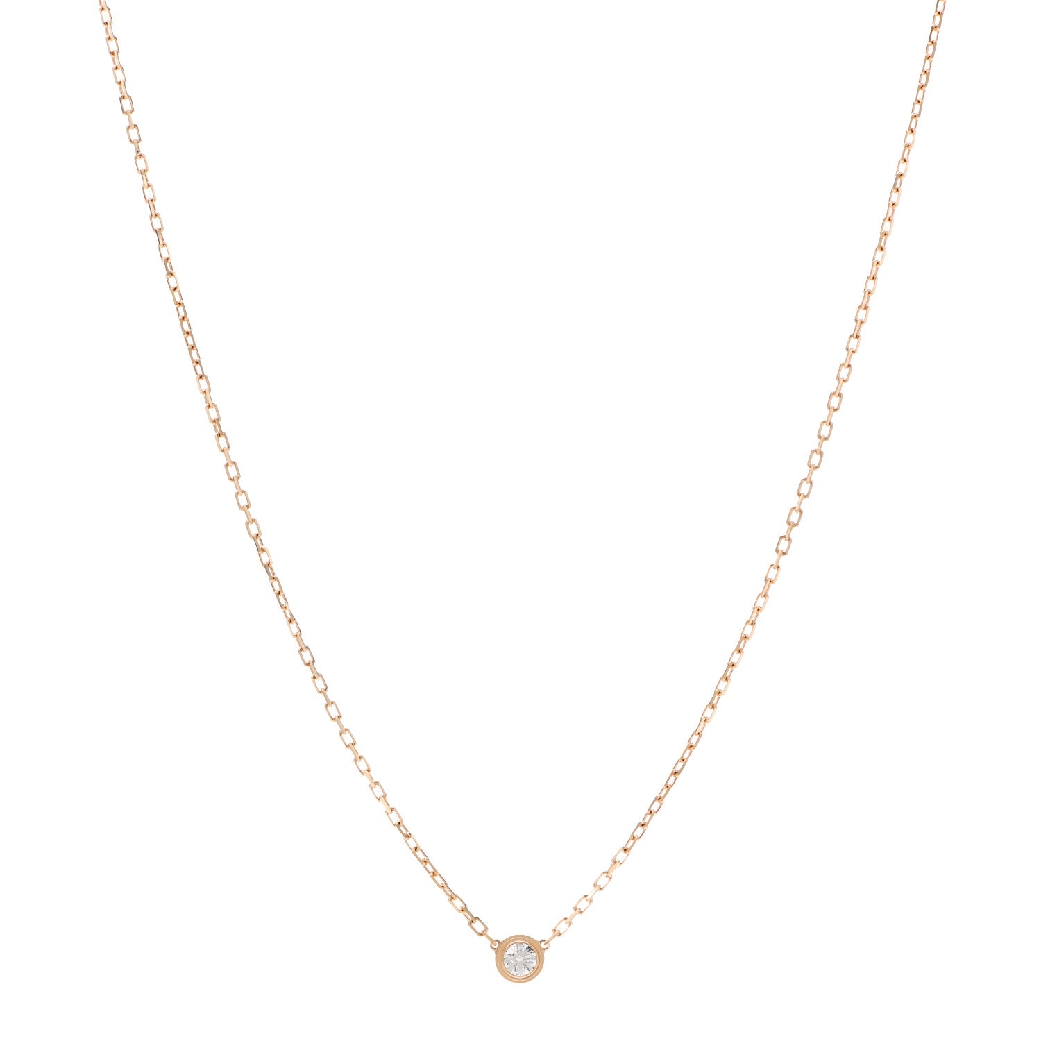 Cartier 18K Pink Gold Diamond SM D'Amour Pendant Necklace 1 of 6