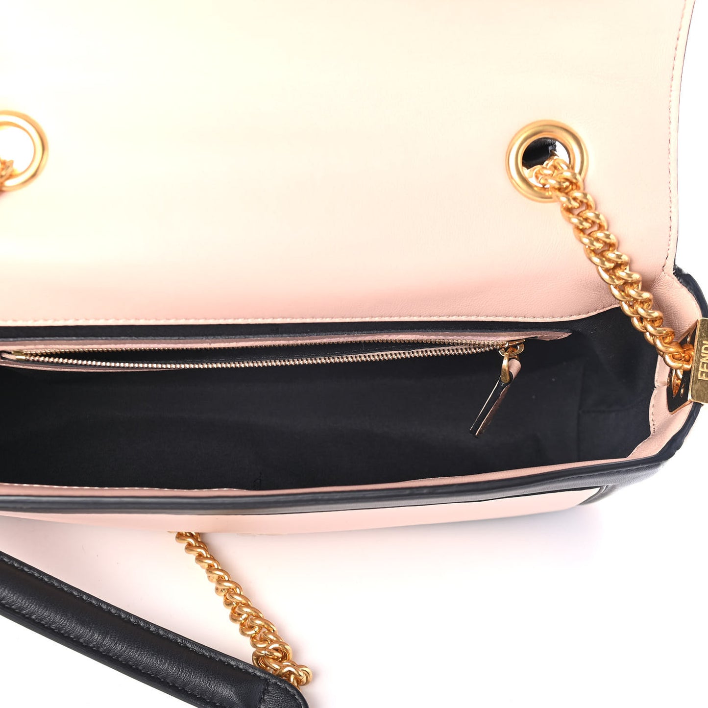 Nappa Apolo Bi-Color Chain Baguette Rosa Quarzo Black