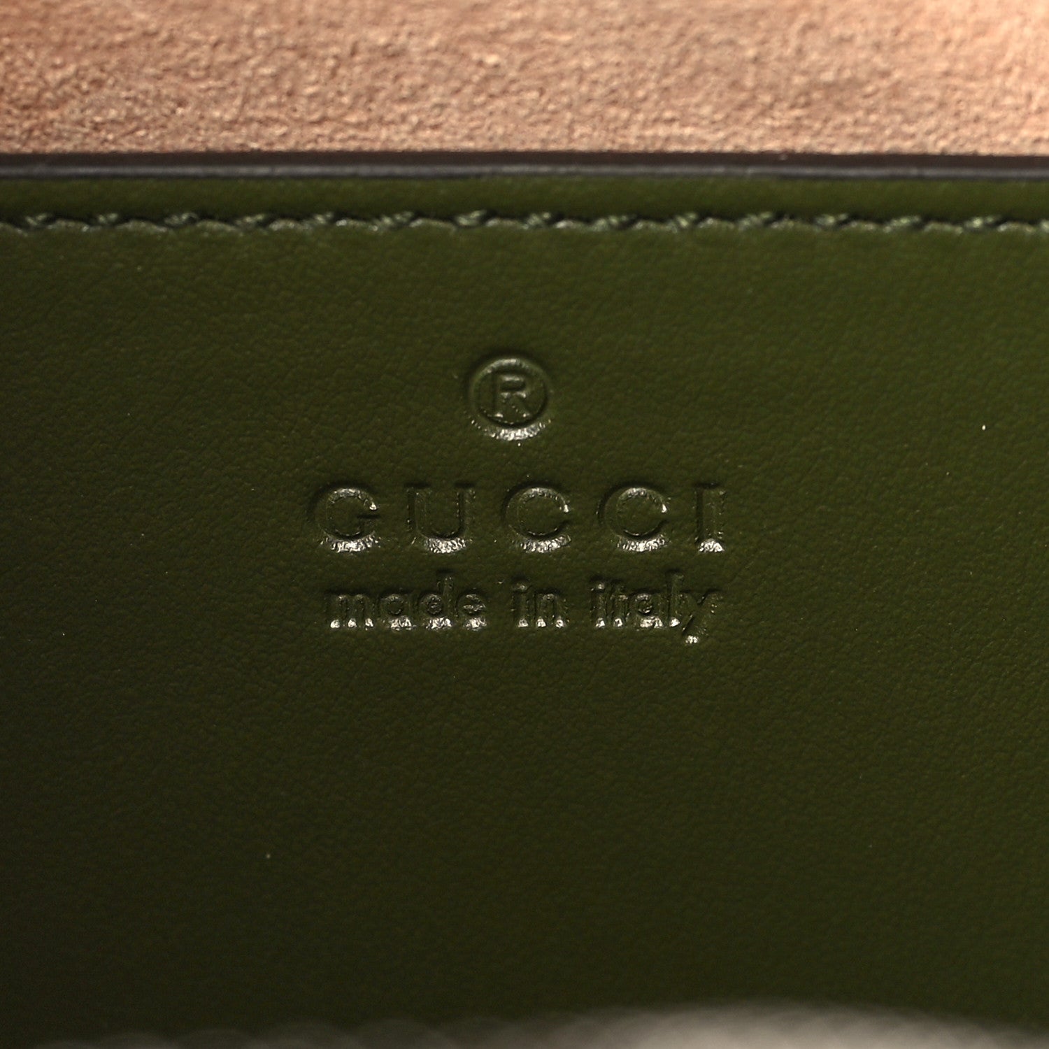 Gucci Calfskin Matelasse Aria Small GG Marmont Chain Shoulder Bag Military Wood 6 of 8