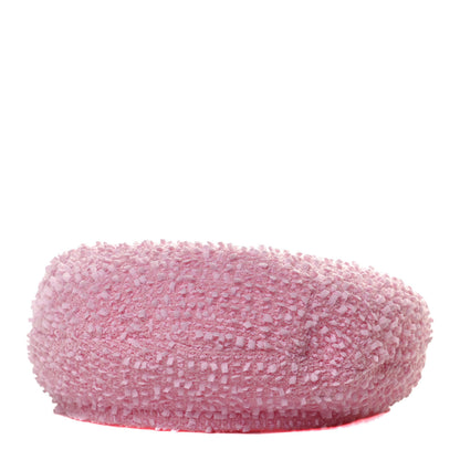 Chanel Cotton Tweed CC Beret Pink 1 of 4