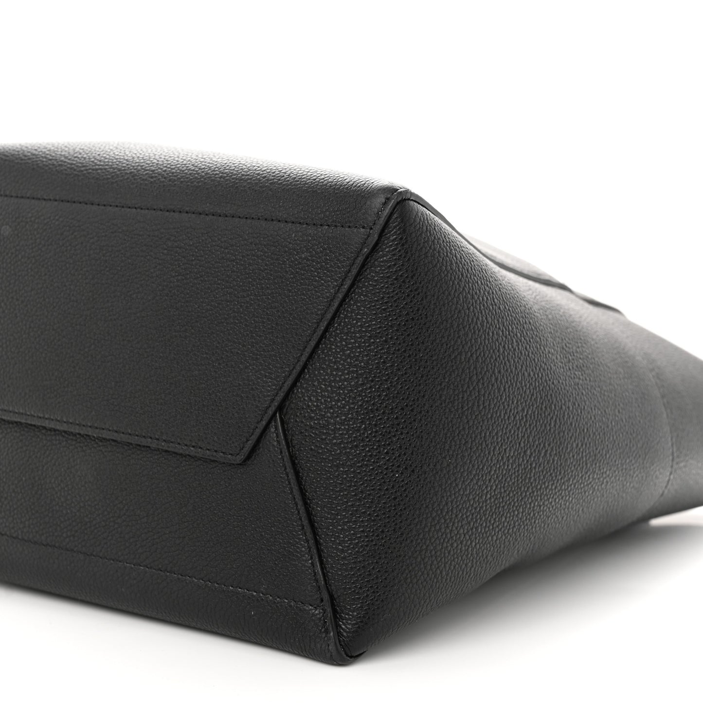 Soft Grained Calfskin Sangle Bucket Bag Black