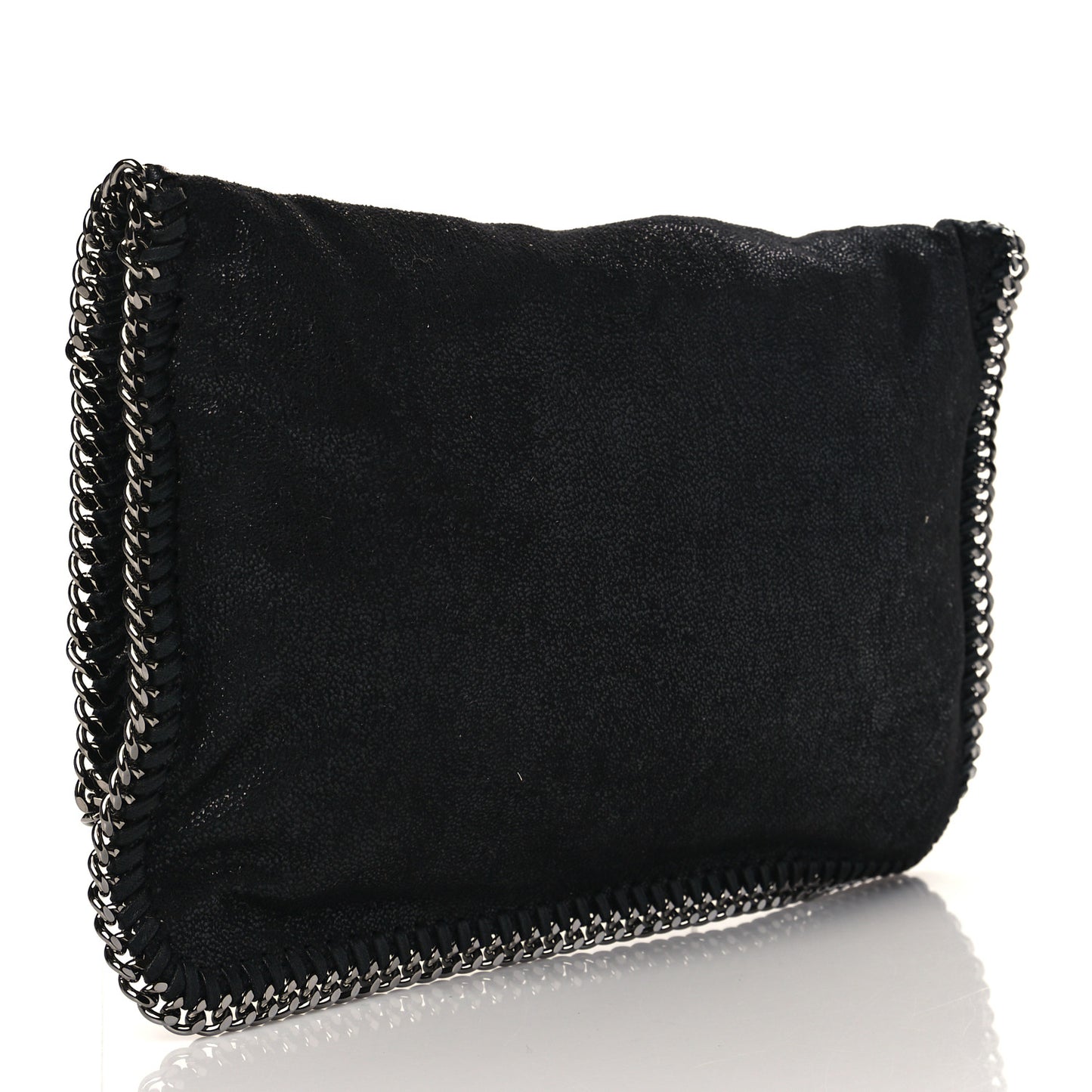 Shaggy Deer Falabella Fold Over Clutch Black