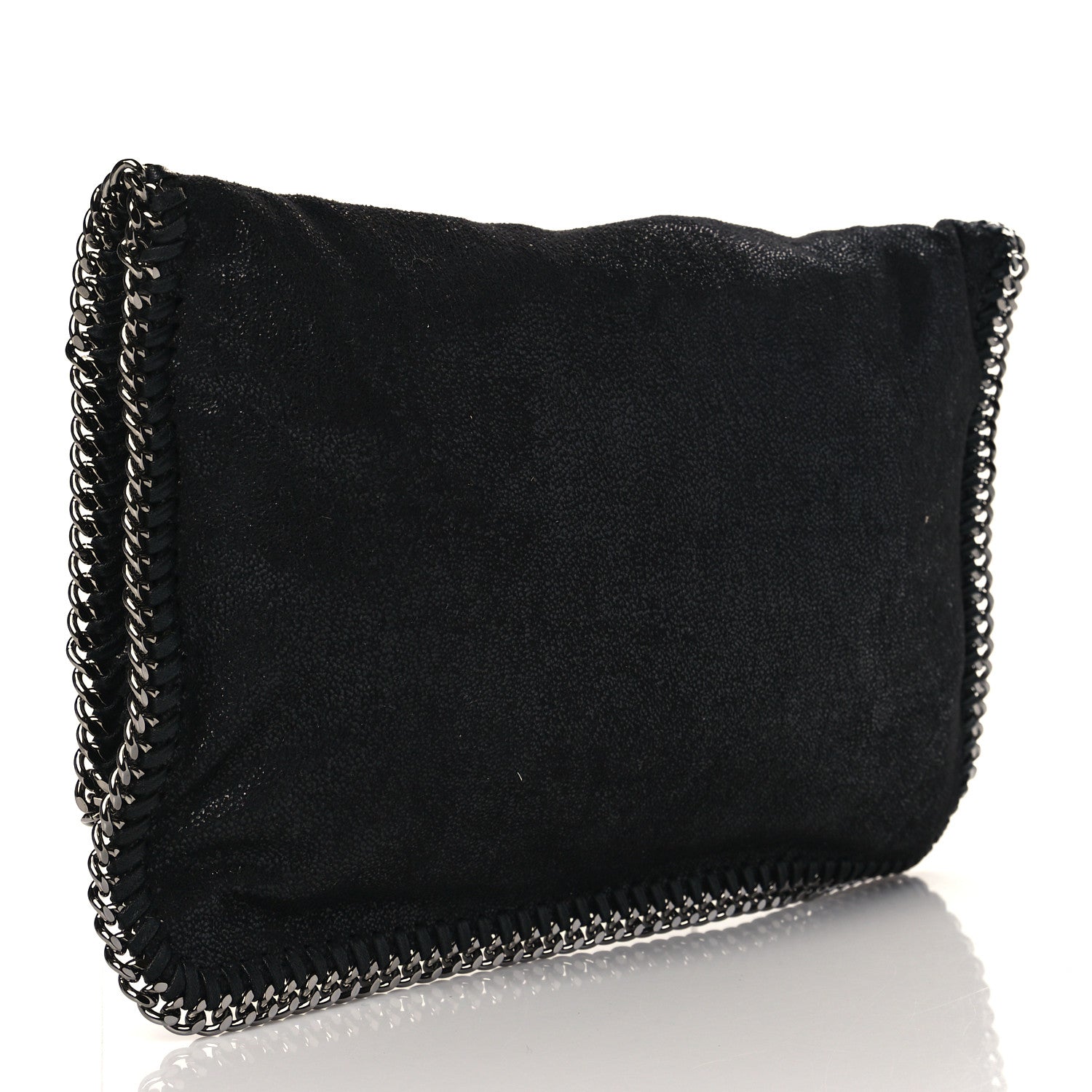 Stella McCartney Shaggy Deer Falabella Fold Over Clutch Black 4 of 8