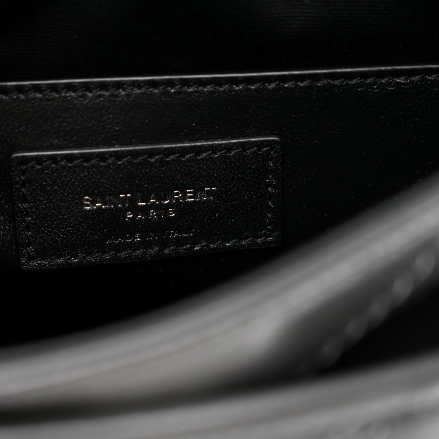 Crinkled Calfskin Matelasse Monogram Baby Niki Chain Satchel Storm