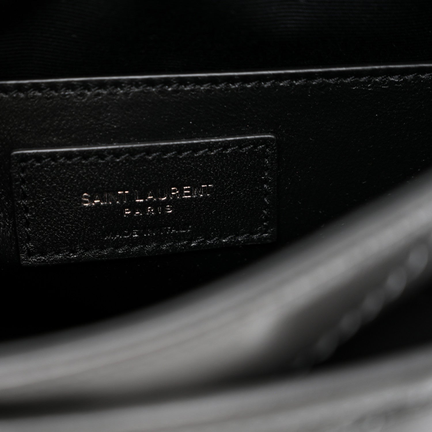 Saint Laurent Crinkled Calfskin Matelasse Monogram Baby Niki Chain Satchel Storm 6 of 13