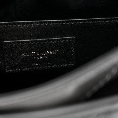 Saint Laurent Crinkled Calfskin Matelasse Monogram Baby Niki Chain Satchel Storm 6 of 13