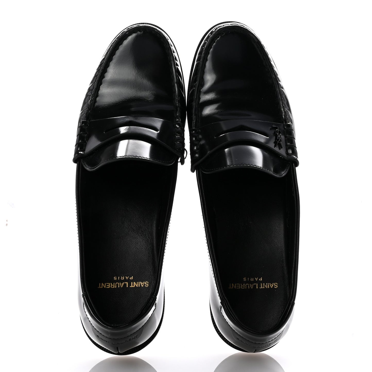 Calfskin Penny Loafers 40 Black