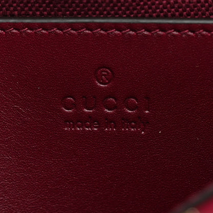 Gucci Crystal Canvas GG Monogram Textured Dollar Calfskin Web Mini Ophidia Top Handle Bowler Bag Rosso Ancora 6 of 11