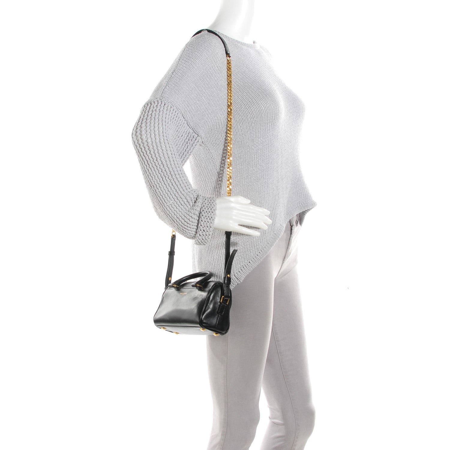 Saint Laurent Lambskin Toy Classic Duffle Black 2 of 7