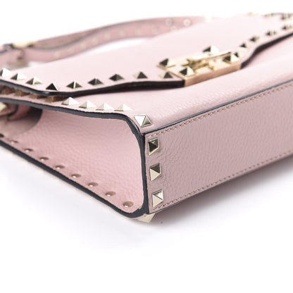 Valentino Garavani Pebbled Calfskin Medium Rockstud Flip Lock Crossbody Bag Rose Quartz 7 of 15