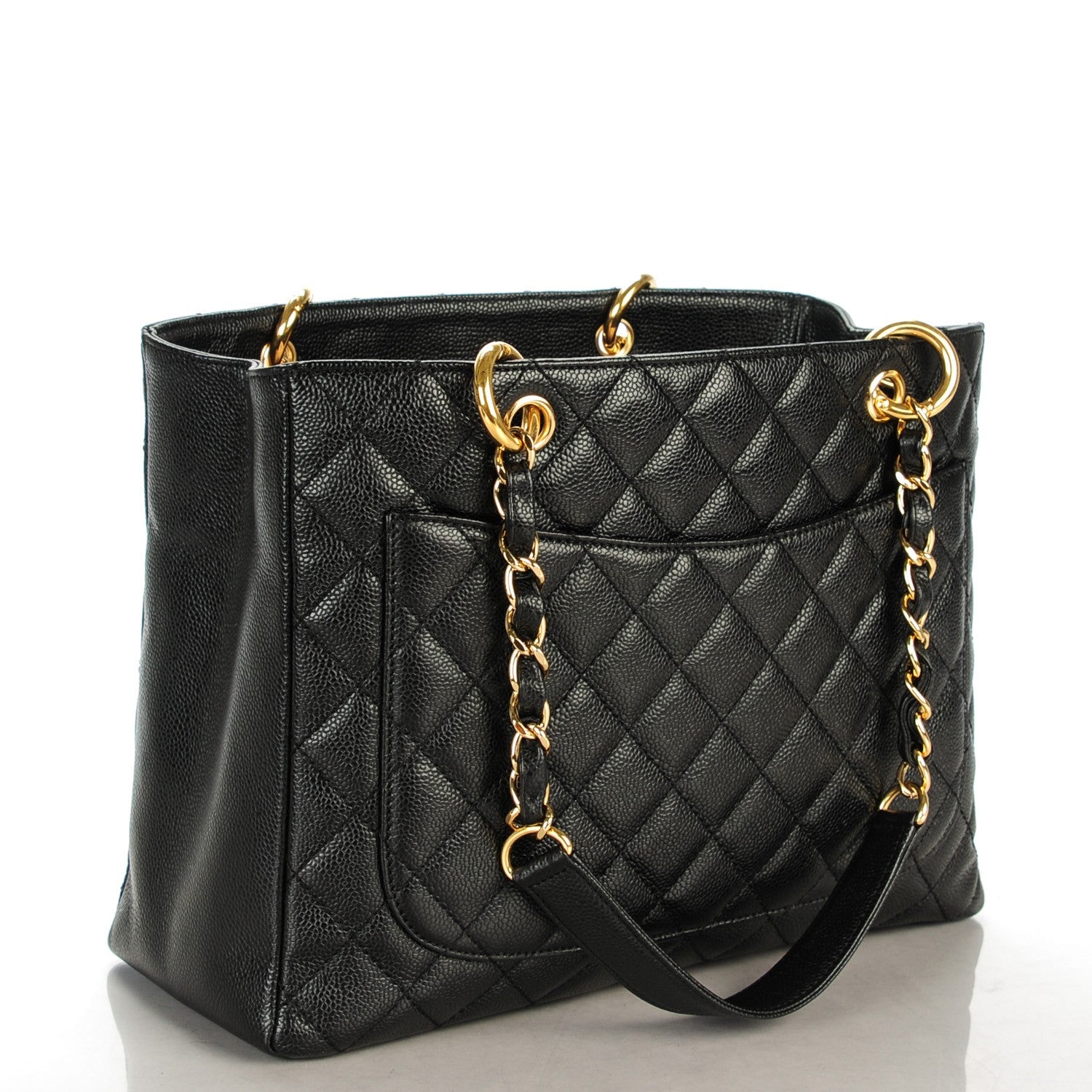 Chanel Caviar Quilted Grand Shopping Tote GST Black 3 of 7