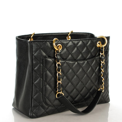 Chanel Caviar Quilted Grand Shopping Tote GST Black 3 of 7