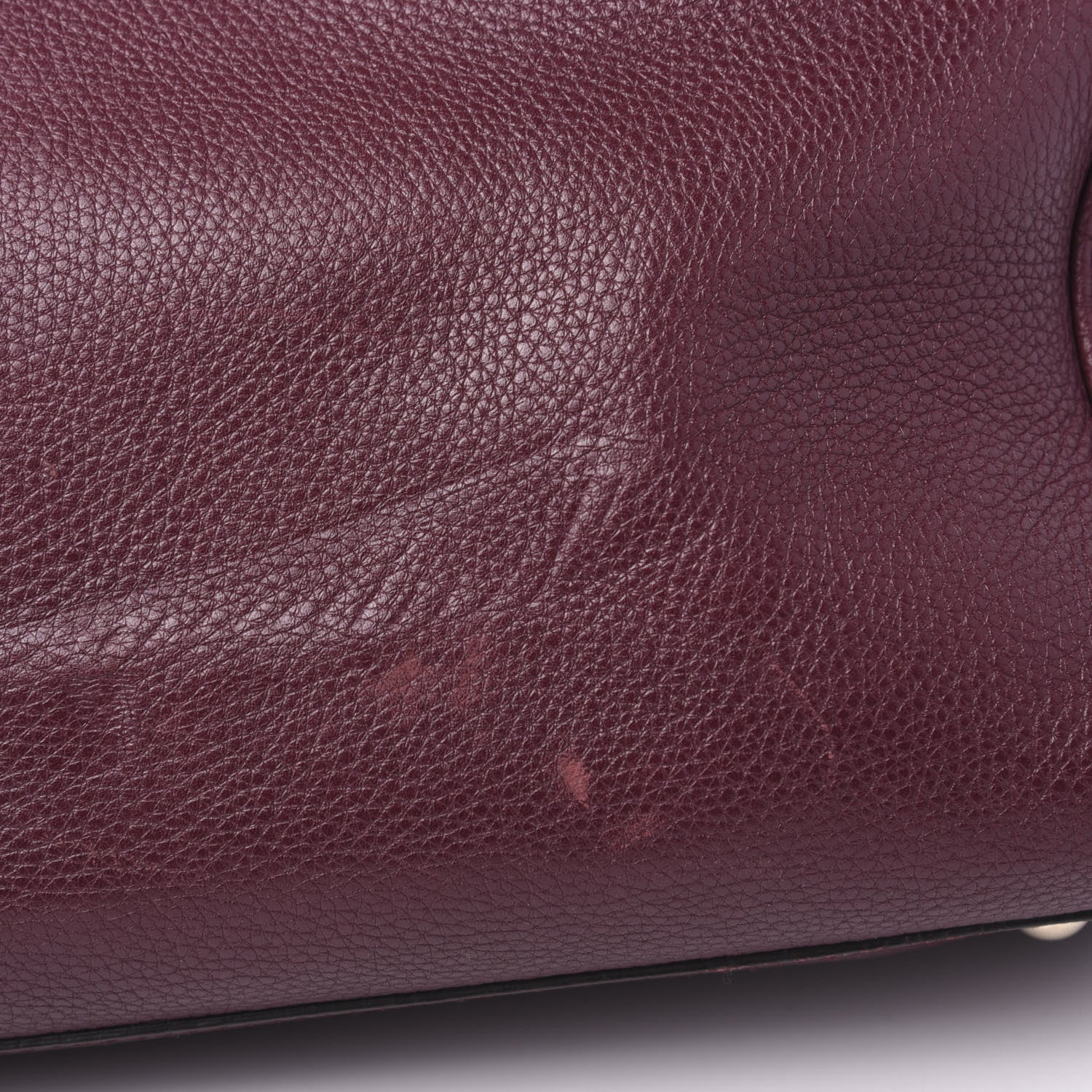 Gucci Pebbled Calfskin Medium Bamboo Shopper Tote Burgundy 12 of 12