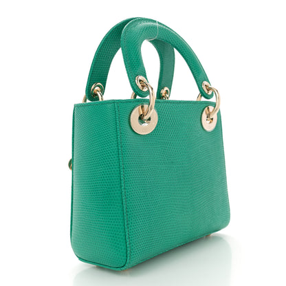 Christian Dior Lizard Mini Lady Dior Green 3 of 10