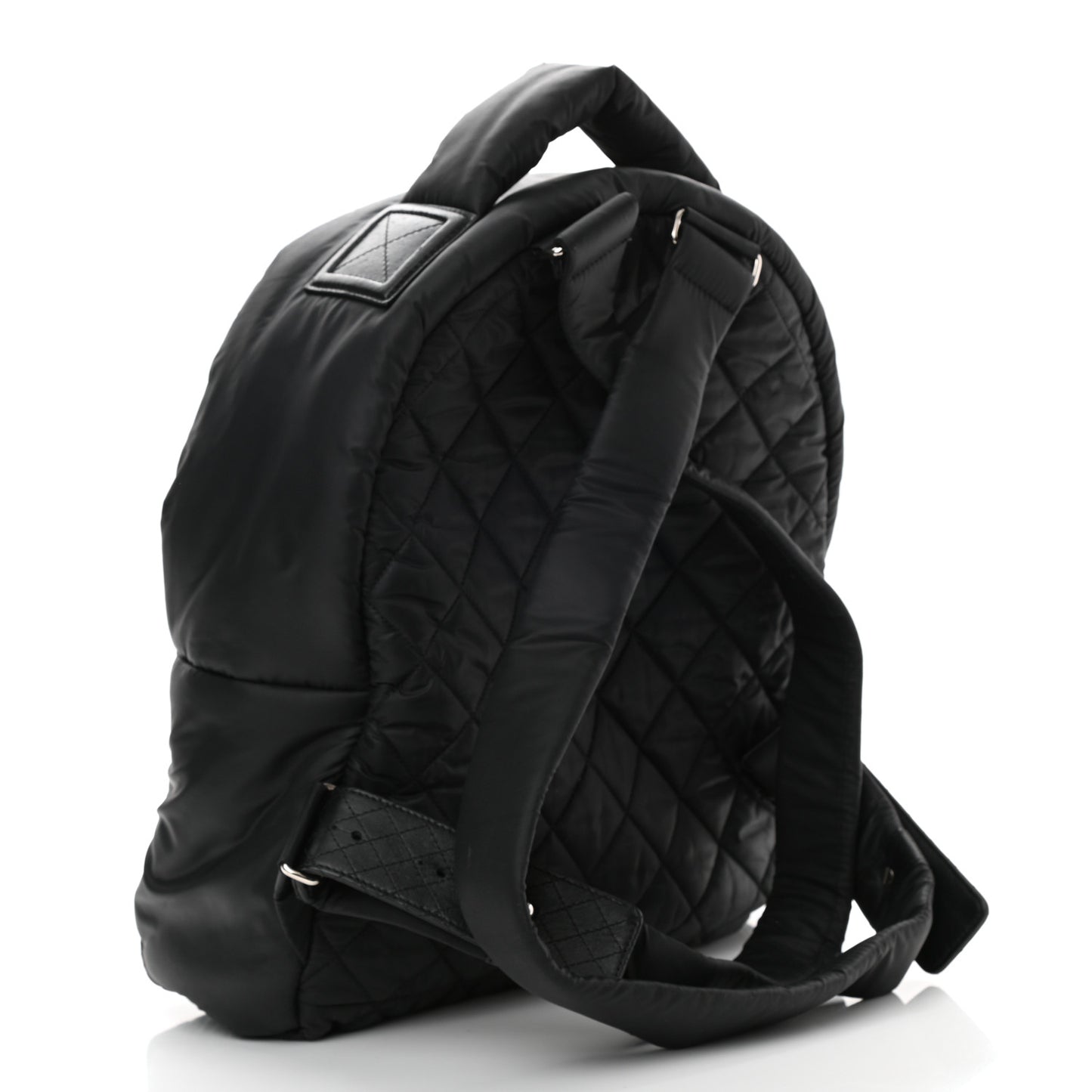 Nylon Quilted Coco Cocoon Backpack Black
