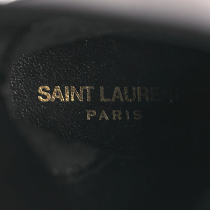 Saint Laurent Calfskin Mina Lace Up Platform Boots 40 Black 9 of 12