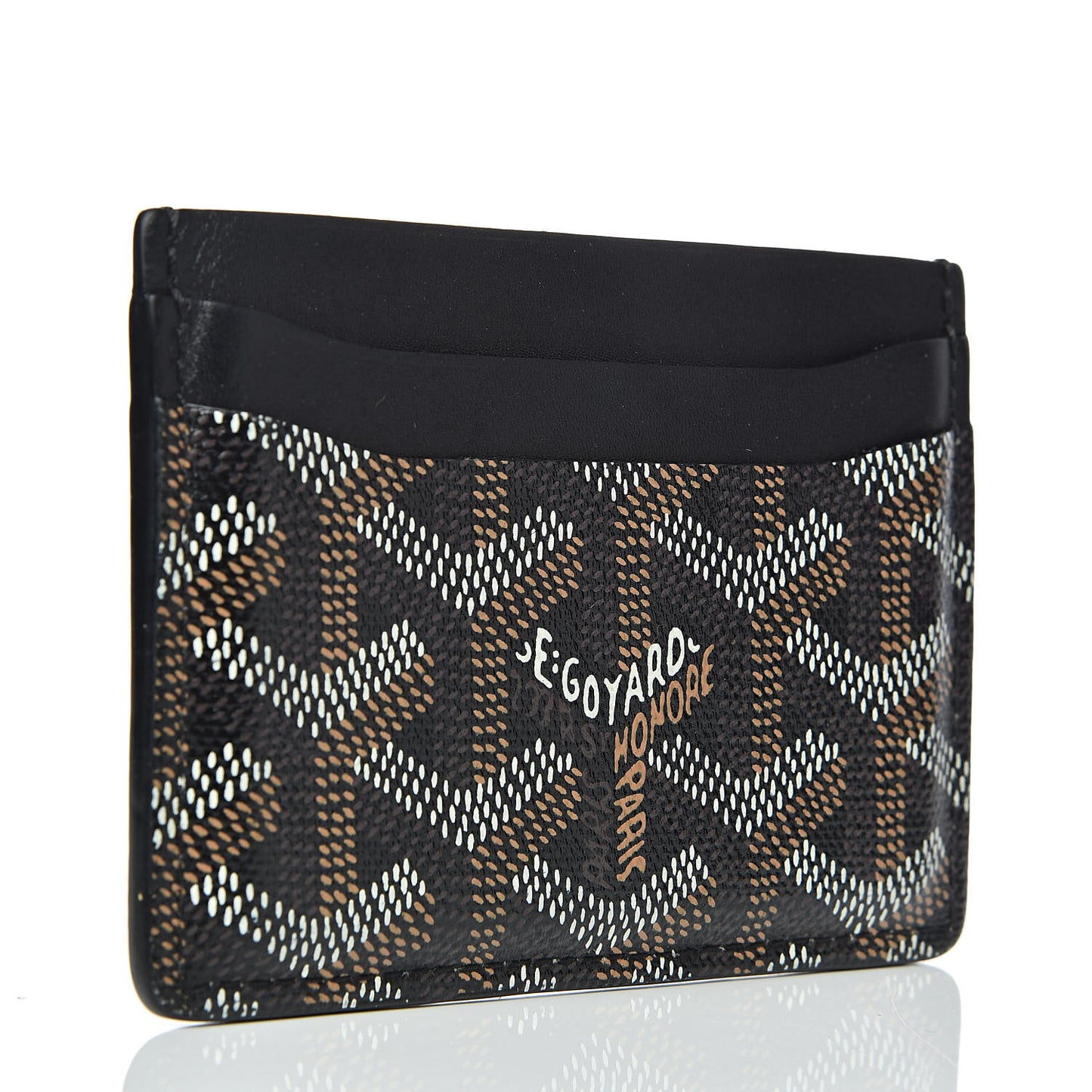 Goyardine Saint Sulpice Card Holder Black